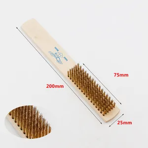 1 шт., медная щетка с деревянной ручкой, 6 х16 рядов