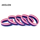 Пол жидкий гордость силиконовые резиновые браслеты гей лесбиянок браслет ювелирные изделия 100 шт SLP-0007