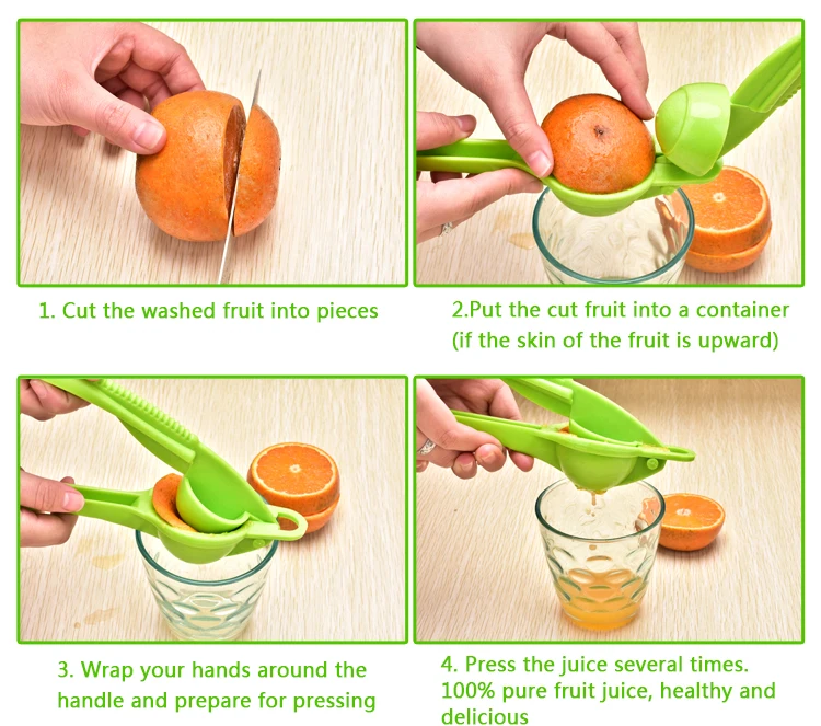 Lemon orange citrus juicer household multi-functional portable kitchen tools fresh press manual yellow quick handle press