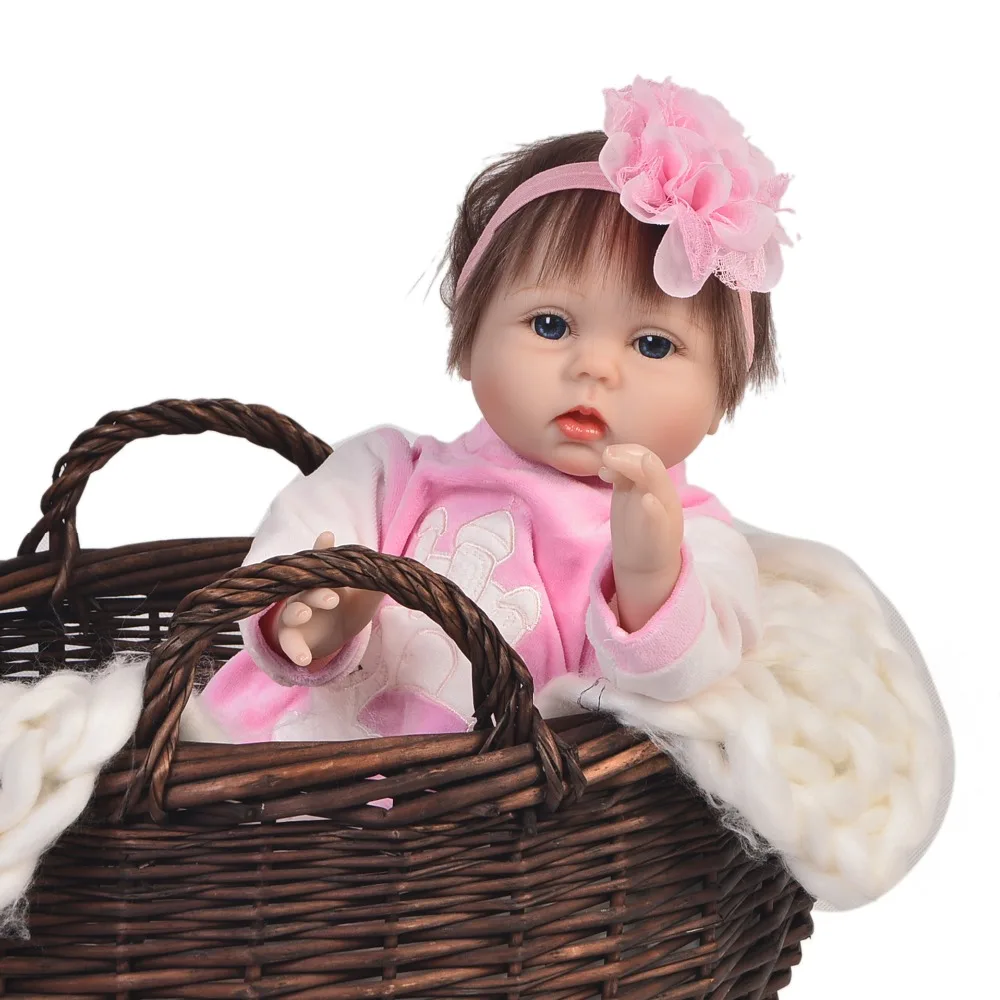 22inch 55cm soft Silicone Reborn Baby Doll Toy Realistic white skin alive Girls Babies Kid collection lifelike bebe | Игрушки и хобби