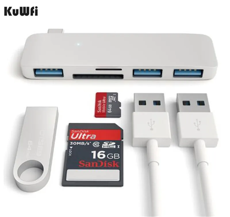 USB 3.0 5 in 1 OTG Card Reader Metal reader Type-C TF HUB+SD Micro SD For Laptop PC Phone | Компьютеры и офис