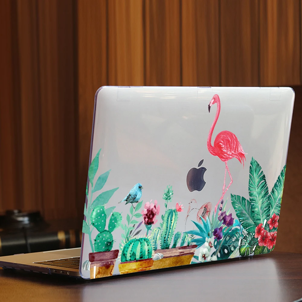 Ноутбук чехол для ноутбука Macbook 12 A1534 Macbook Pro 1" A1706 A1708 Air 13" A1466 A1369 A1932 retina 13 A1502 Фламинго Печатный жесткий чехол