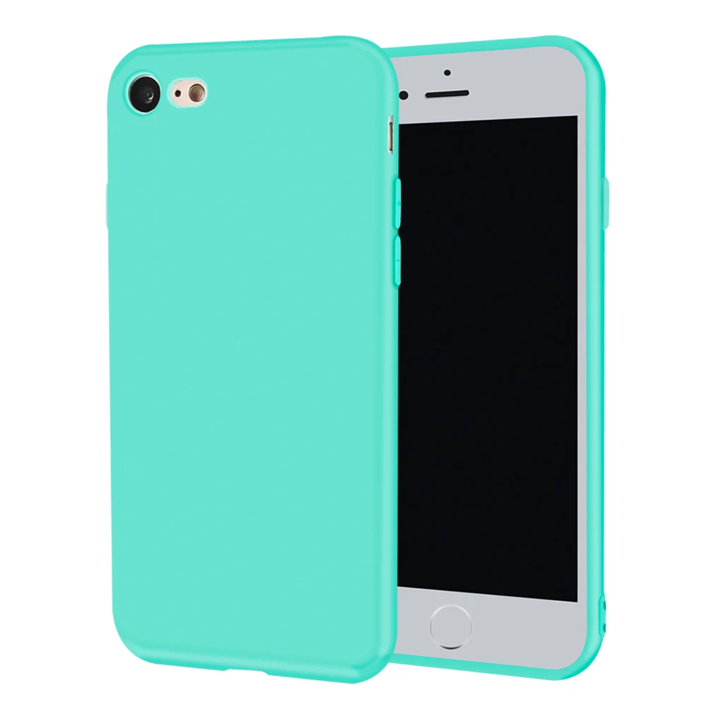 Силиконовый чехол для Iphone 7 8 Plus X 6 S Coque черный милый матовый из ТПУ мягкий ультра