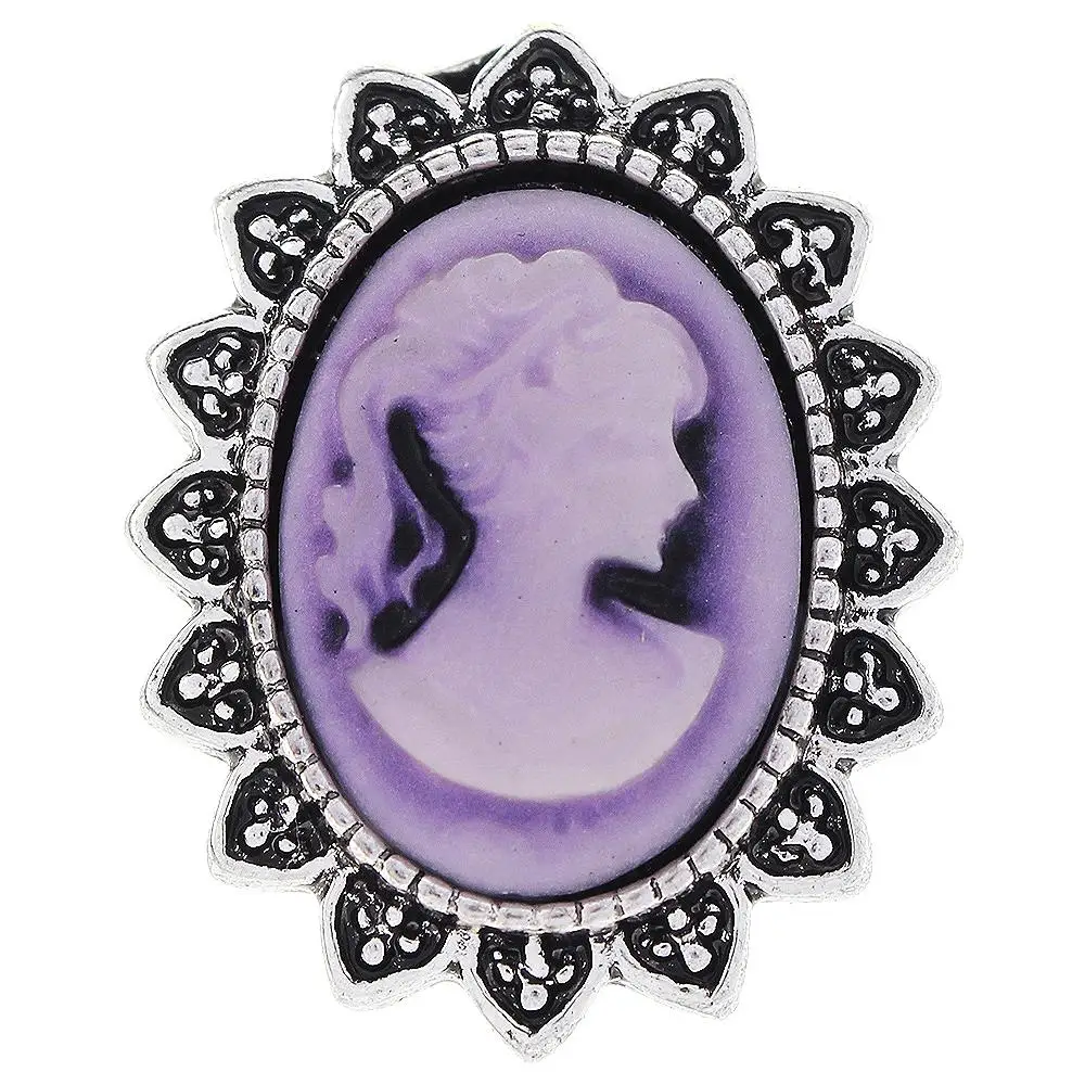 JaynaLee 20mm Purple Resin Girl Ginger Snap Charm Fit Snaps Interchangeable Jewelry for women men gifts GJS1011 | Украшения и