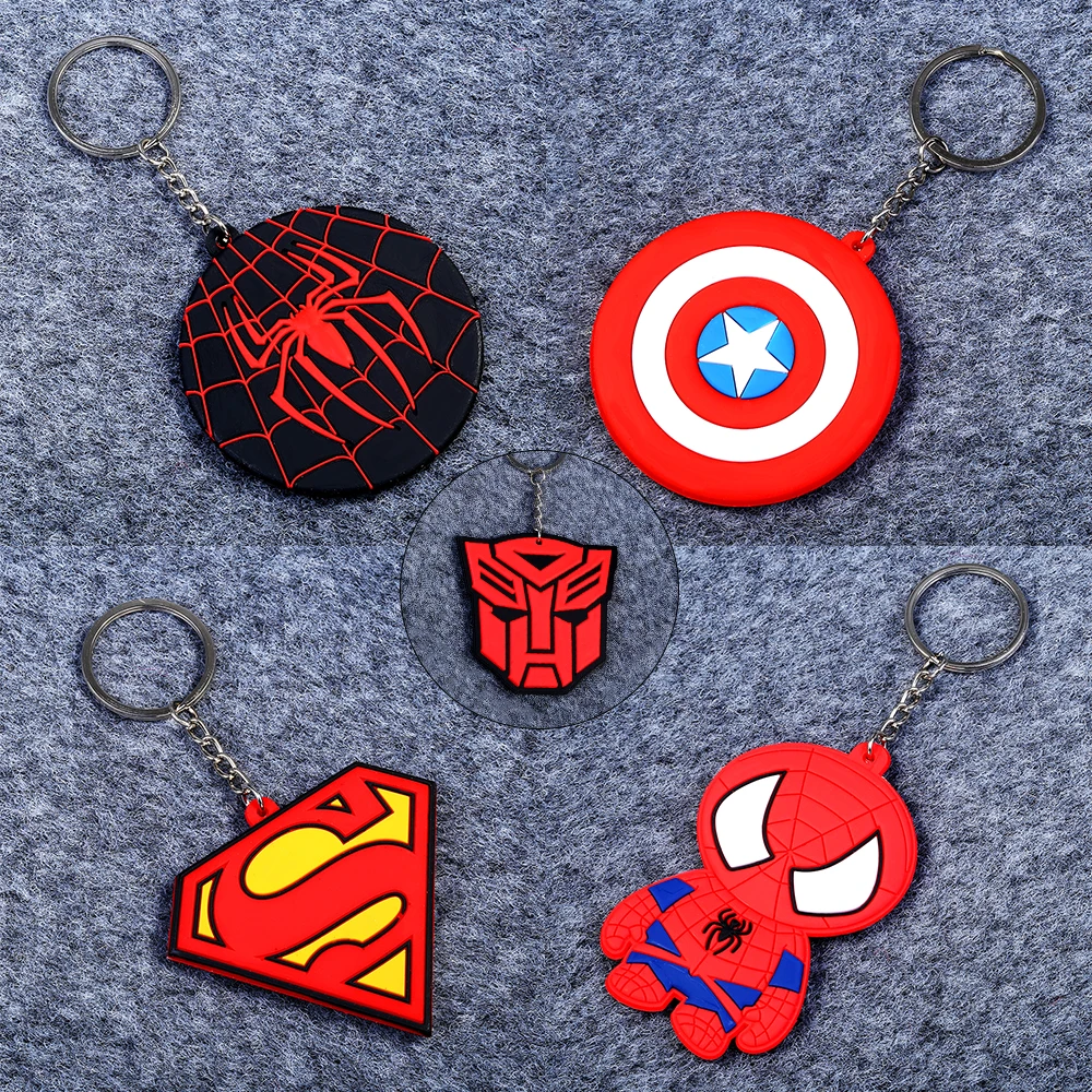 Marve комиксы Super Hero брелок удивительные Человек паук Бэтмен Мстители Косплэй Jewelry