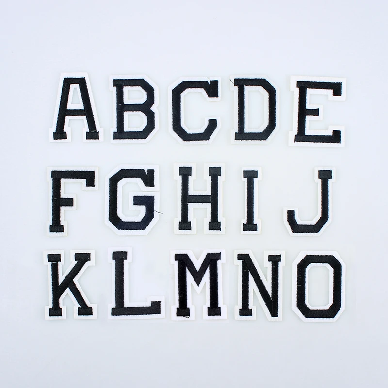 26 шт./лот одежда с английскими буквами вышитые термоклейкие нашивки для одежды