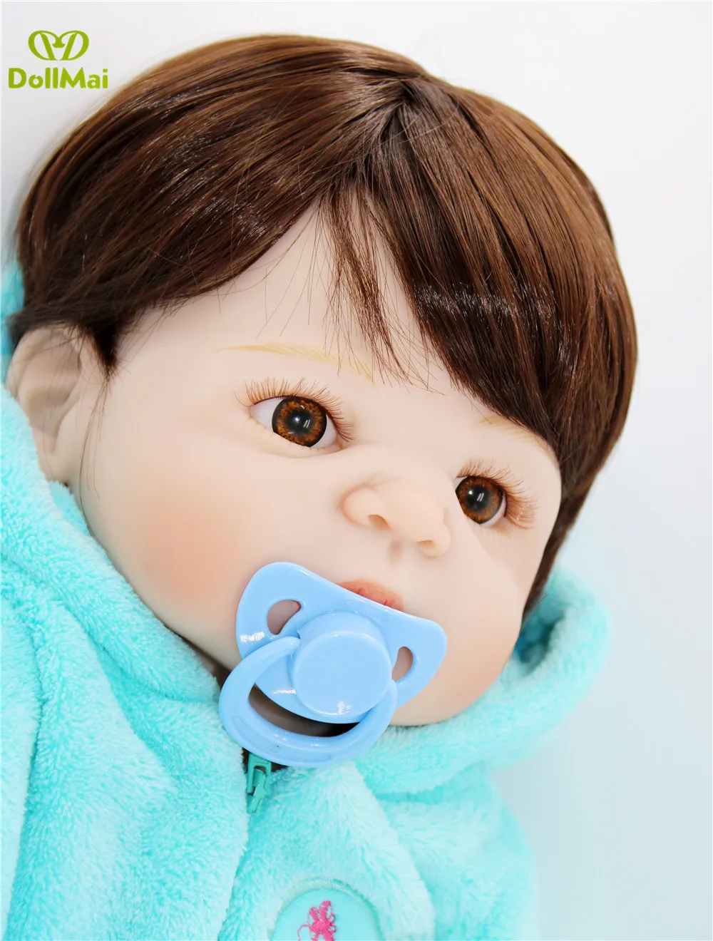 Bebe 23 дюйма Кукла Reborn Boy Alive полностью силиконовый парик для тела волосы