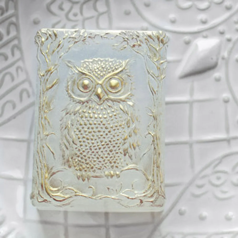 Силиконовая формочка PRZY с изображением мудрой Совы в дереве знаний квадратной