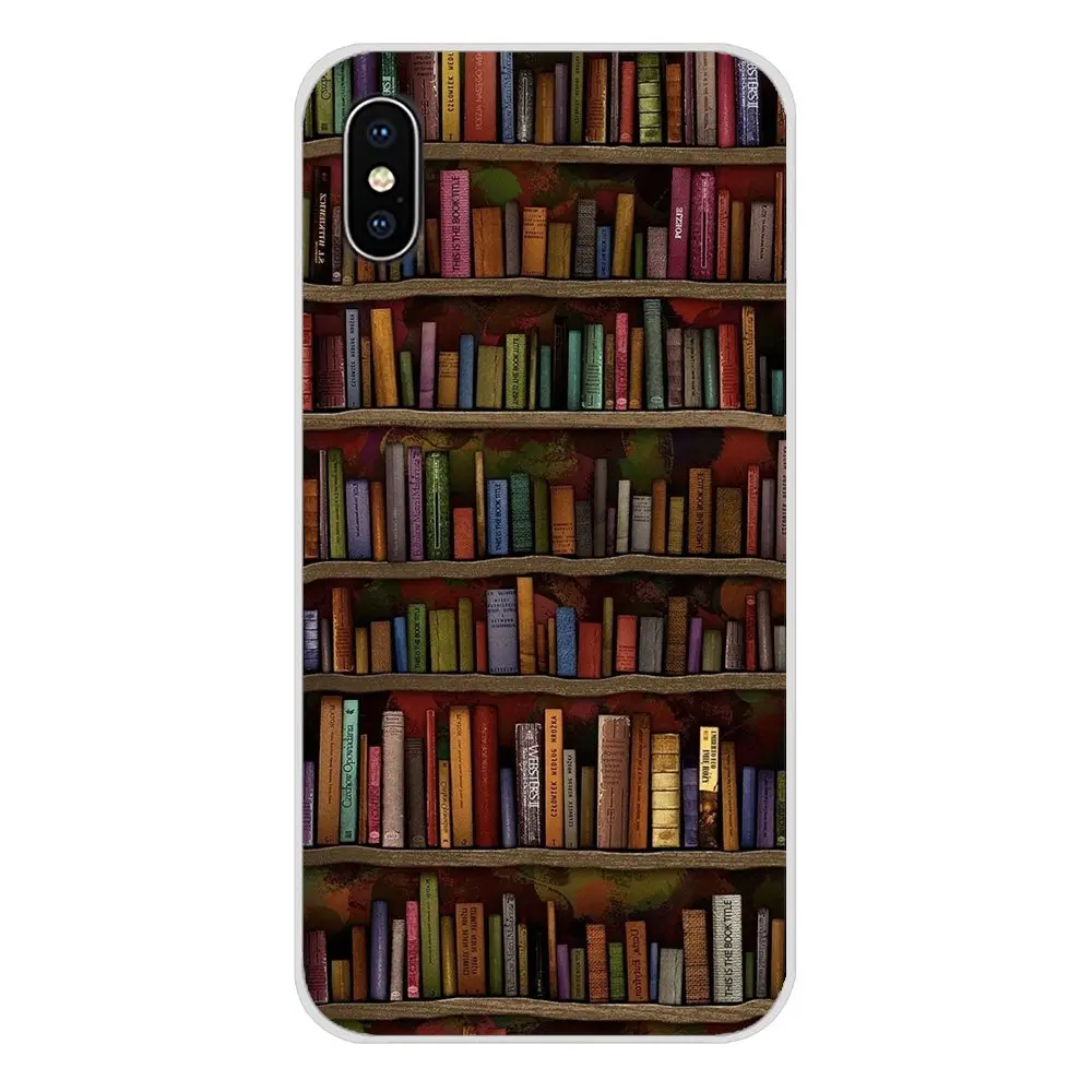 Для Samsung Galaxy S4 S5 MINI S6 S7 edge S8 S9 S10 Plus Note 3 4 5 8 9 Ретро книжная полка библиотека шаблон