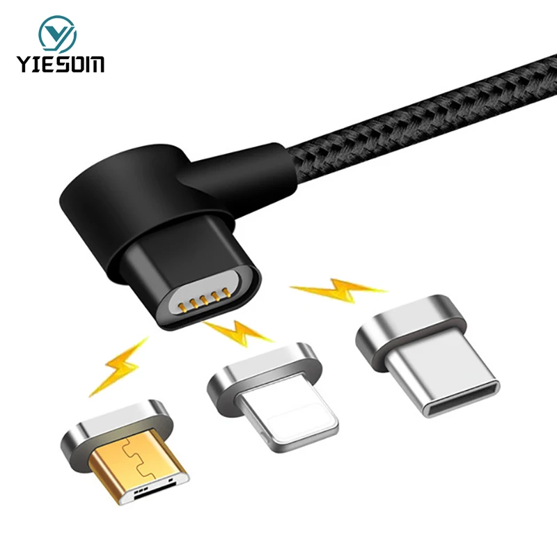 Магнитный кабель Type C/ lOS/Micro USB 3 в 1 адаптер для быстрой зарядки с разъемом типа C