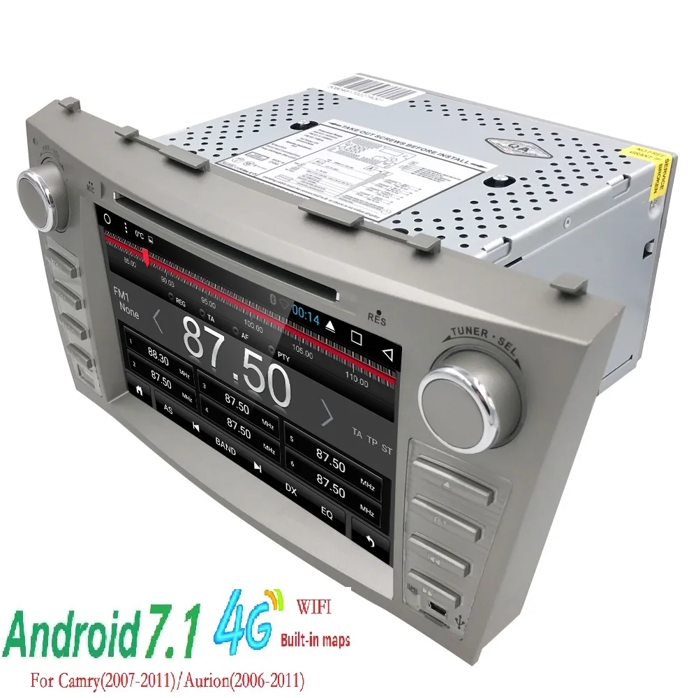 Hizpo 2 Din Автомагнитолы gps Android 7 1 dvd-плеер автомобиля для Toyota Camry 2007 2008 2009 2010 2011 Aurion 2006