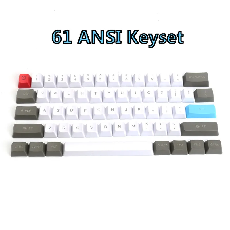 Keycap 61 ANSI Keyset OEM файл толстый pbt набор клавишных колпачков для механической игровой клавиатуры Офисная Клавиатура
