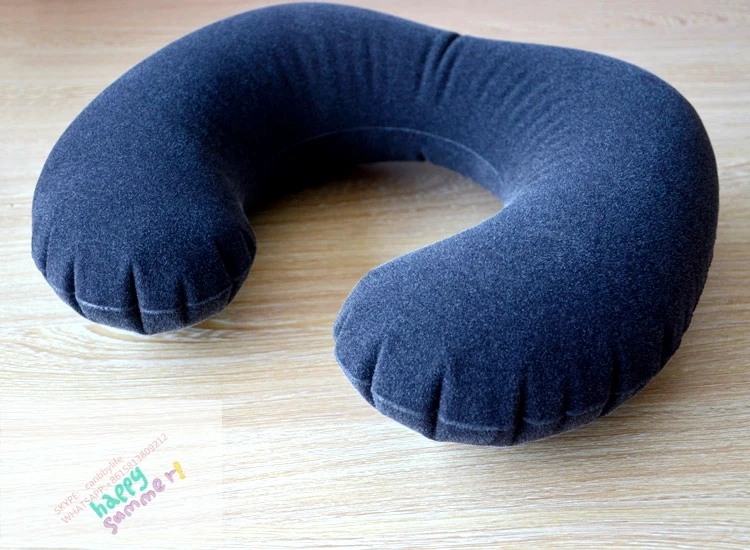 Intex U форма черная подушка для путешествий стекающаяся бархатная надувная шеи