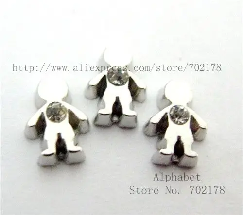 Mix Boy and Girl with Clear Rhinestone 10pcs floating locket memory charms for Christmas gift | Украшения и аксессуары