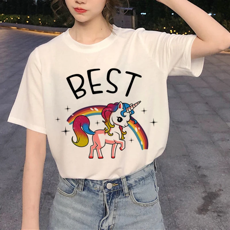 Новинка футболка с надписью Best Friends в стиле Харадзюку модная женская улзан 90-х