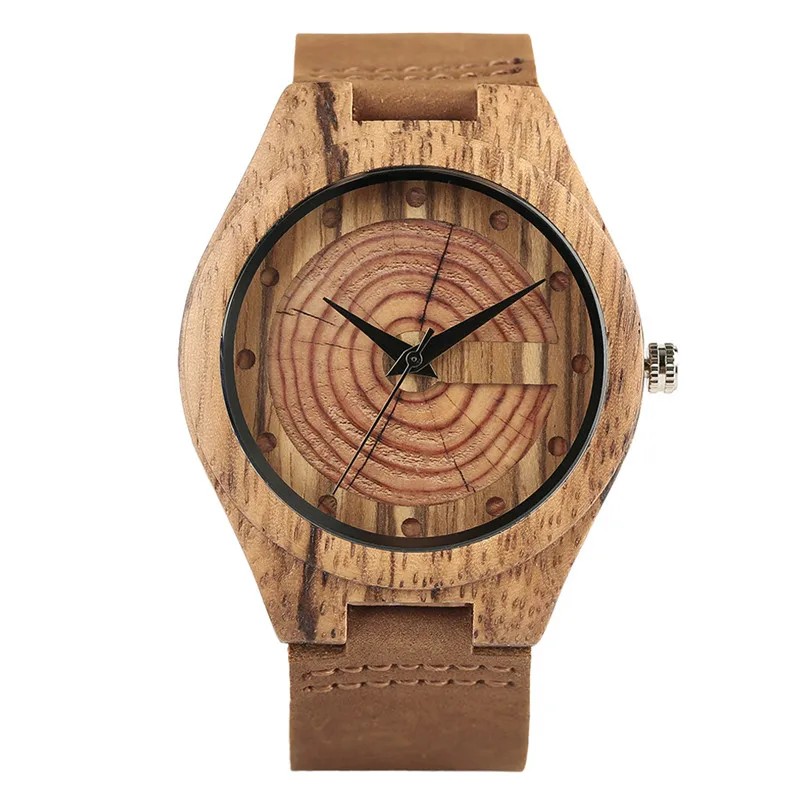 Мужские кварцевые часы ручной работы с бамбуковым браслетом и ремешком из
