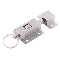 3 inch long stainless steel spring door latch with button slide lock barrel bolt high quality practical
