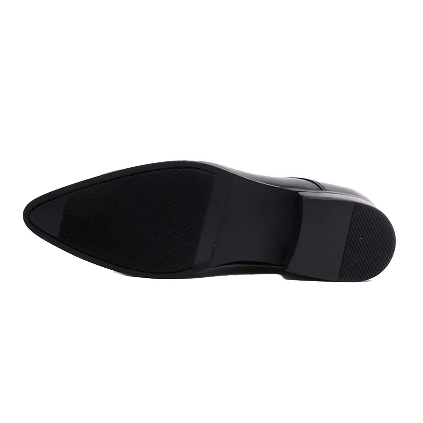 

Classic Genuine Leather Handmade Men's Wedding Party Footwear Pointed Toe Derby Italian Man Flats Formal Dress Shoes YMX196