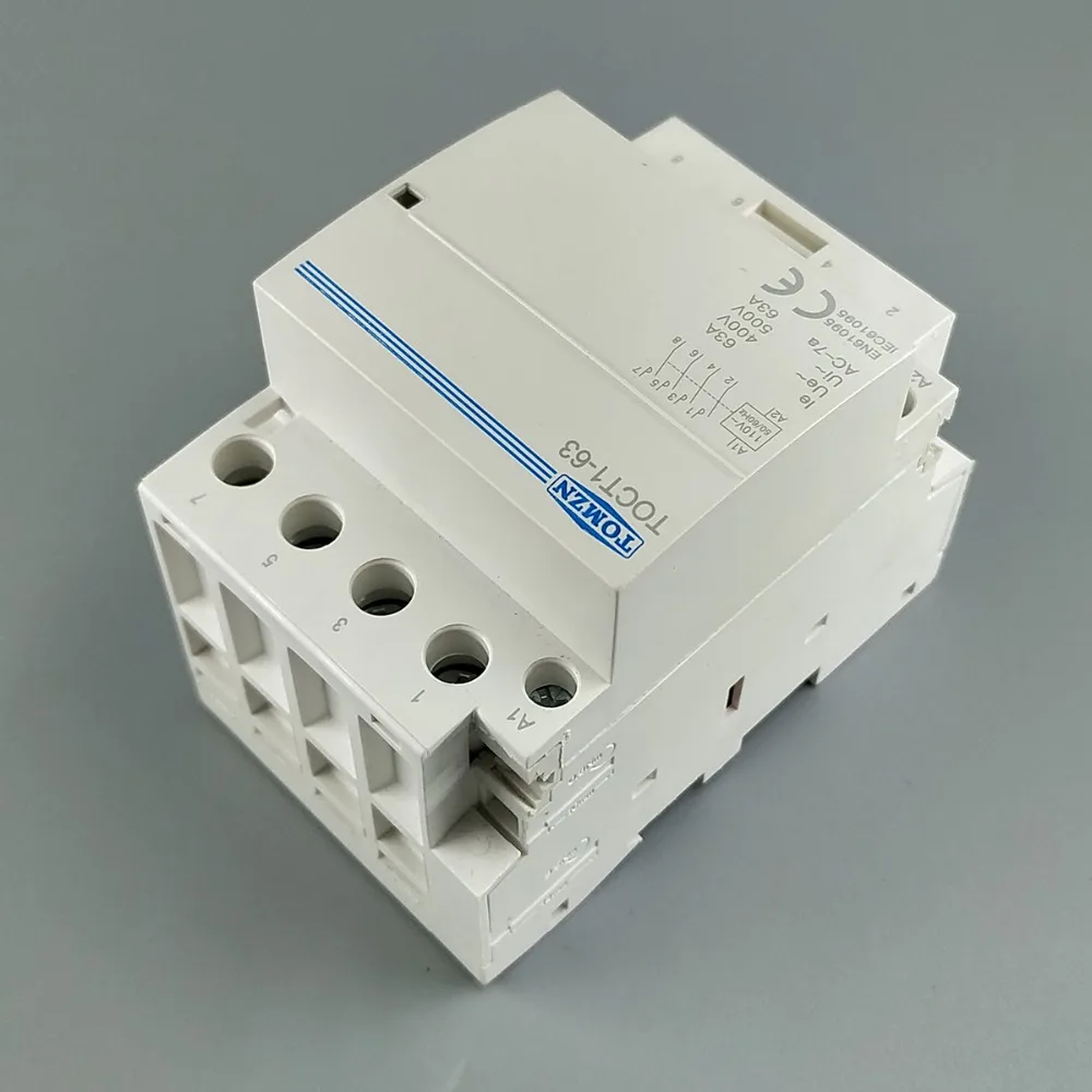 TOCT1 4P 63A 110V Катушка 400V ~ 50/60HZ din рейку бытовой ac модульный контактор 4NO или 2NO 2NC