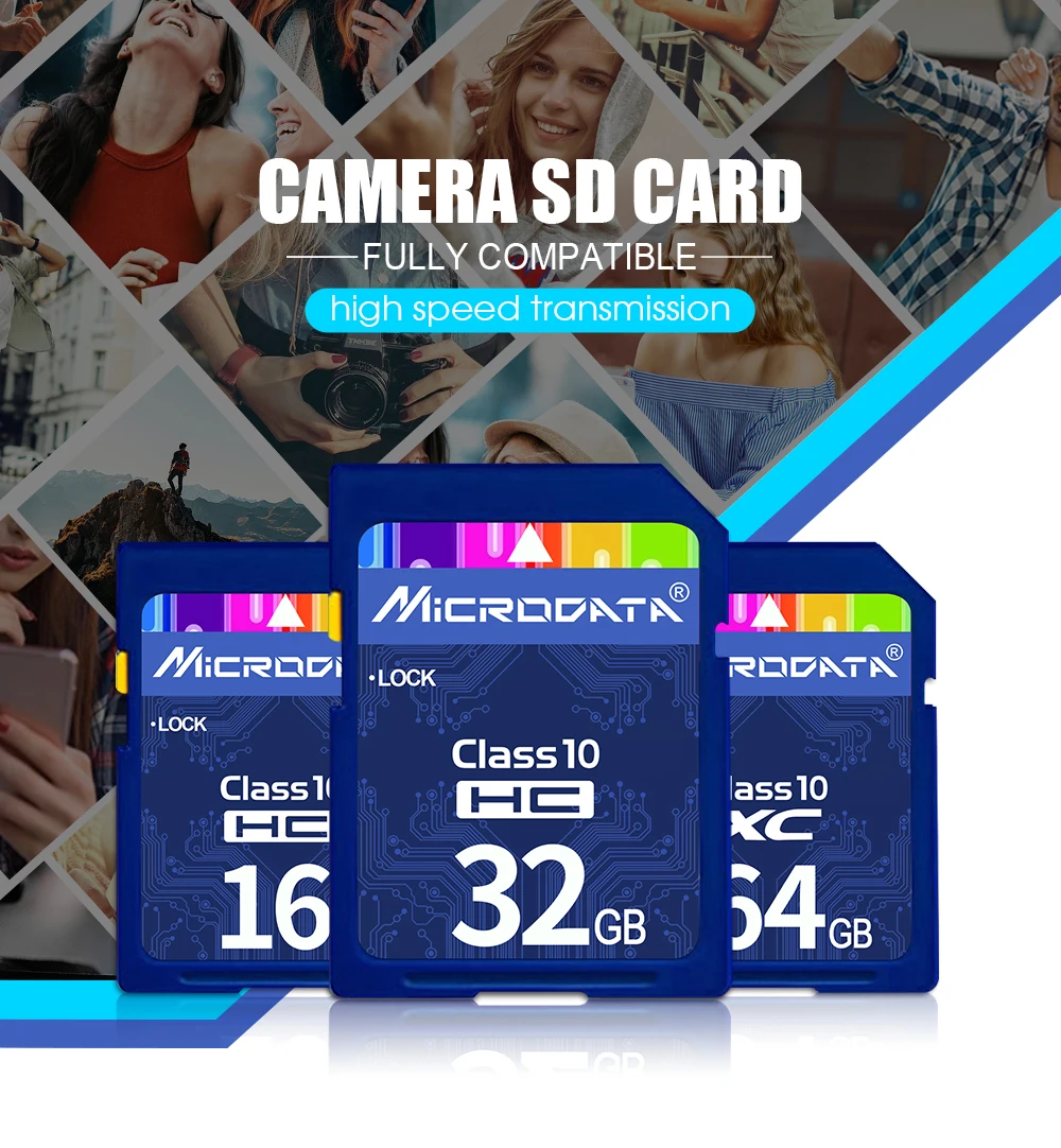 Оригинальная sd-карта 8 ГБ 16 ГБ 32 ГБ 64 Гб карта памяти transcend Карта памяти SDHC SDXC класс 10 картао sd для камеры