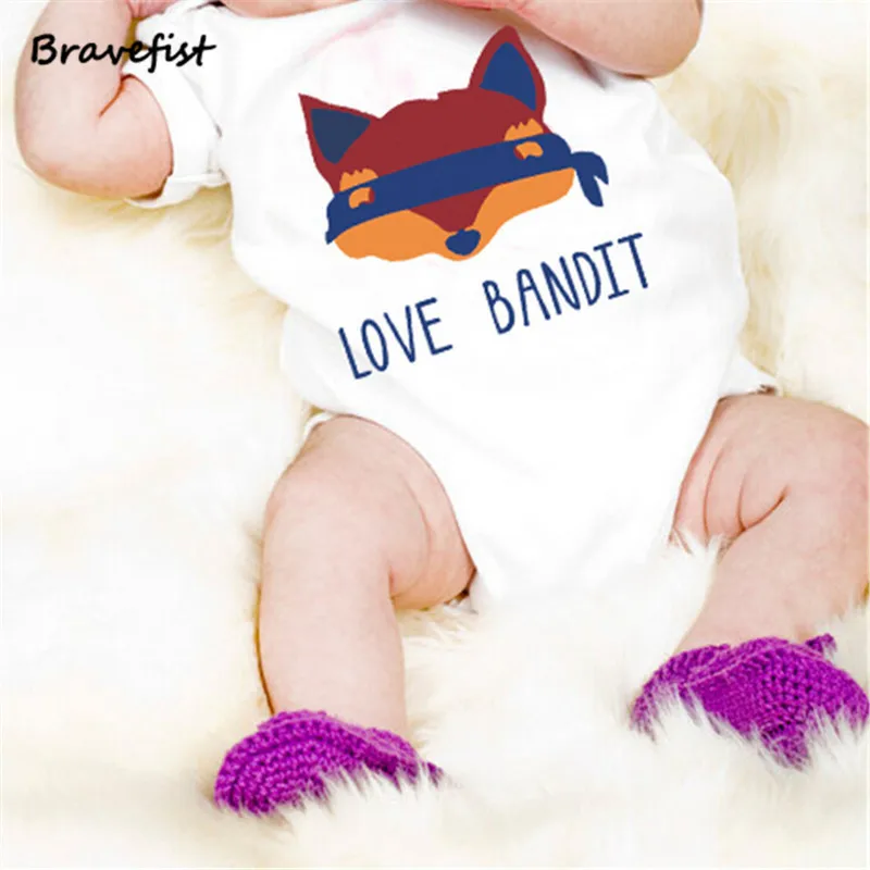 

Summer 0-24M Baby Romper Clothes Cute Fox Print Short Sleeve Jumpsuit Newborn Baby Girls Boys Tiny Cotton Playsuit Rompers 2018