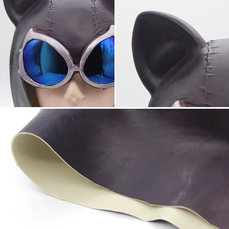 Латекс Funy полный головы Бэтмен кошка женские костюмы с масками косплей для