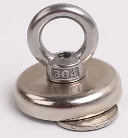 1 шт. 20 кг Тяговое крепление D36mm сильнейший Мощный Неодимовый магнитный горшок с кольцом рыболовные снасти, deap море спасательное оборудование