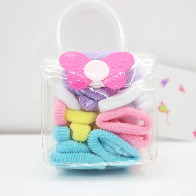 40 pieces Candy color towel ring elastic hair bands solid mini one-off rubber headwear for girls accessories | Детская одежда и