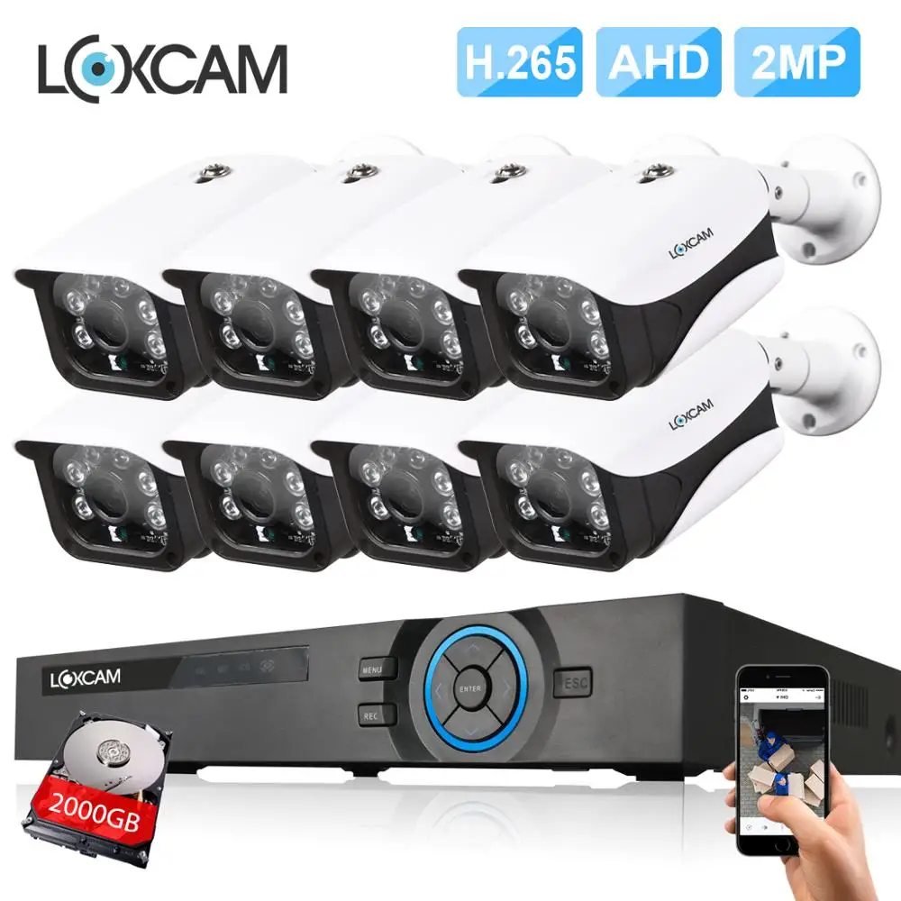 Камера Наружного видеонаблюдения LOXCAM h.265 водонепроницаемая камера безопасности