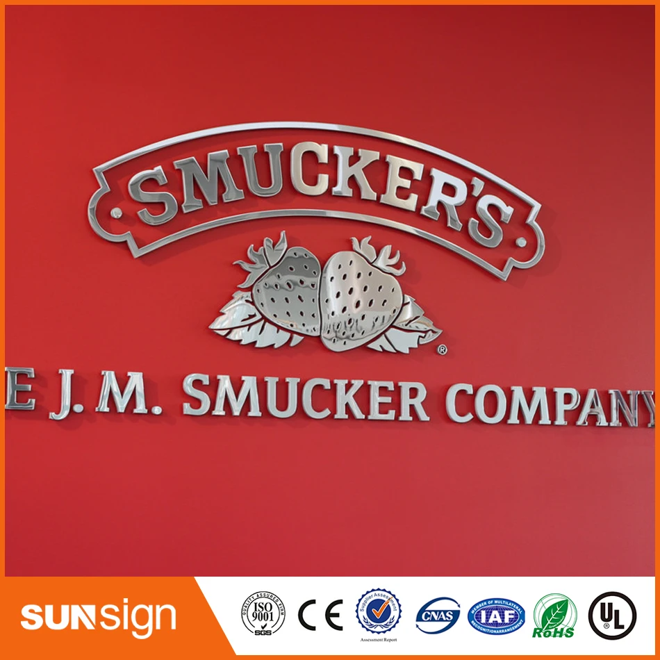 Новый полированный металлический 3D буквенный знак из нержавеющей стали |