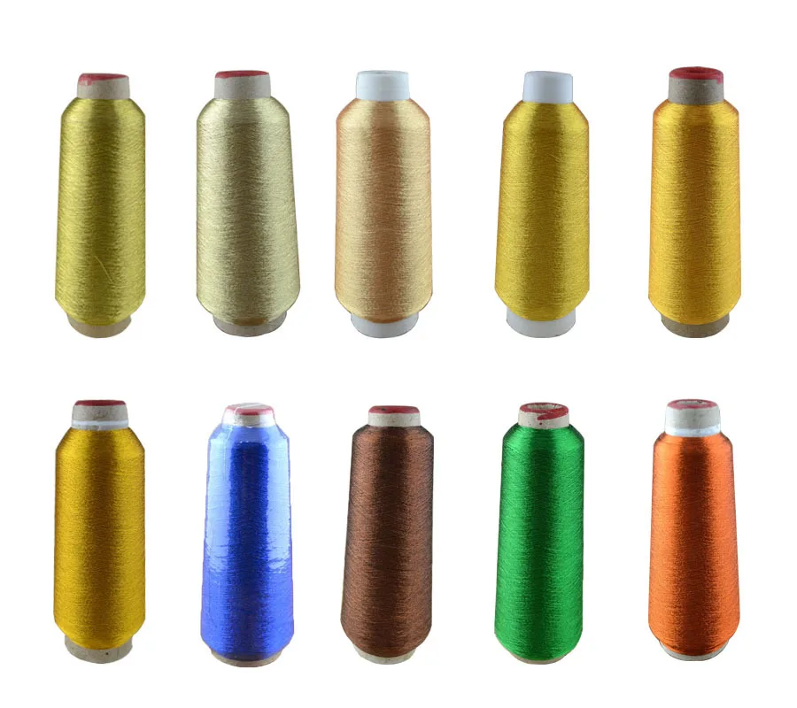 Металлическая пряжа крупные конусные нитки 4000 м металлическая