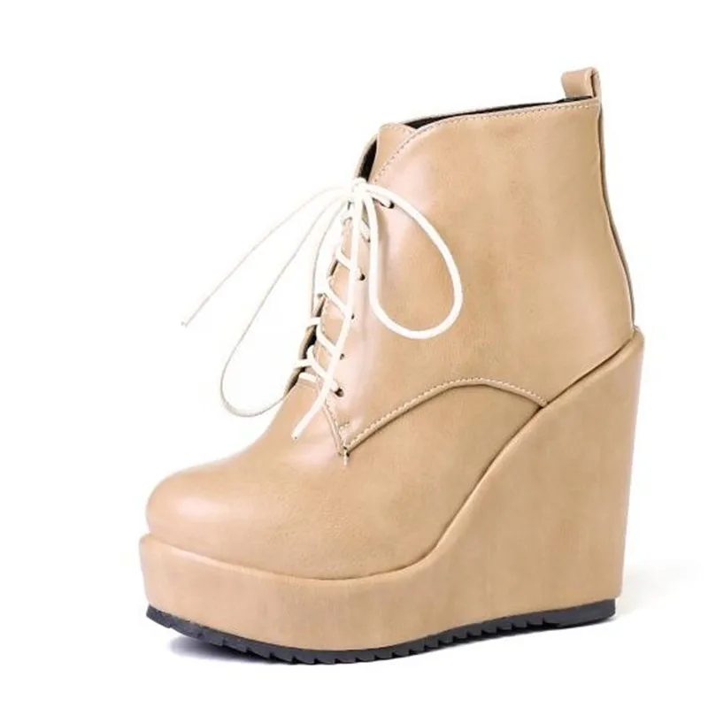 winter New pattern Cashmere Keep boots Slope heel Thick bottom Frenulum High-heeled Round head Waterproof Women Boots