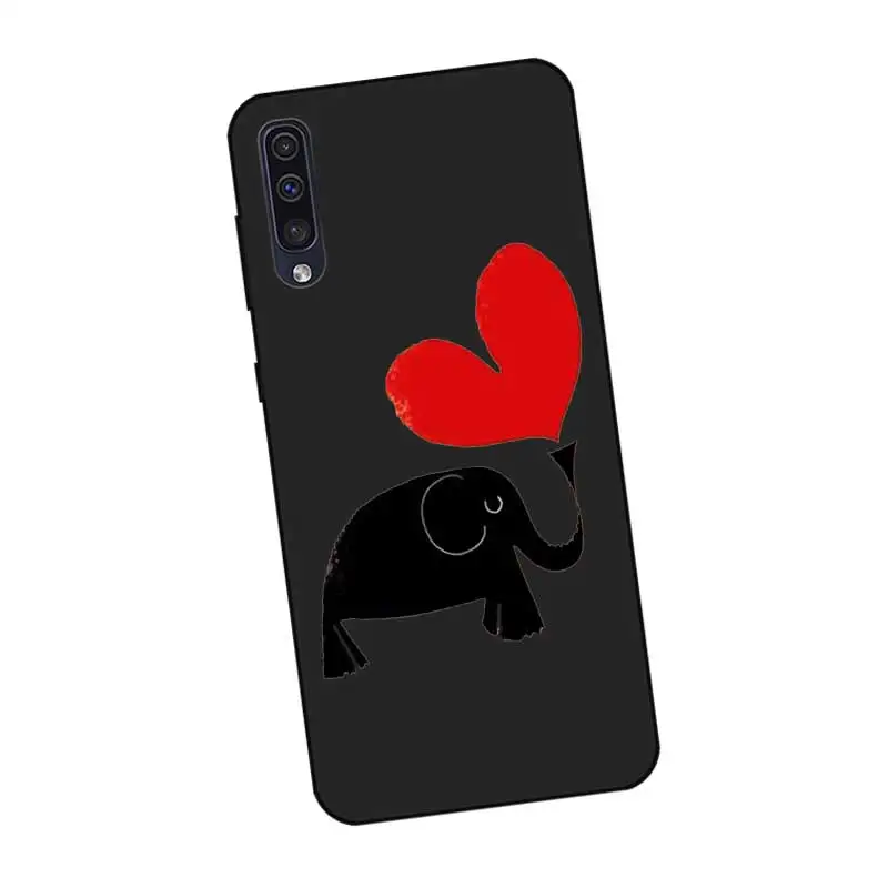 N391 Simple Black Silicone Case For Samsung Galaxy A2 Core A6 A7 A8 A9 A10 A30 A40 A50 A60 A70 A80 A90 5G A20E Plus |
