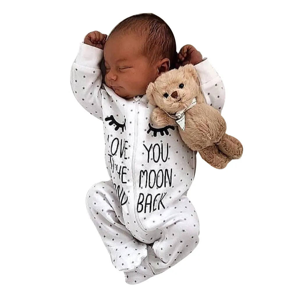 MUQGEW New Autumn Baby Girl Clothes Cotton Infant Boy Letter Hooded Romper Jumpsuit Newborn Clothing dropshipping | Детская одежда и