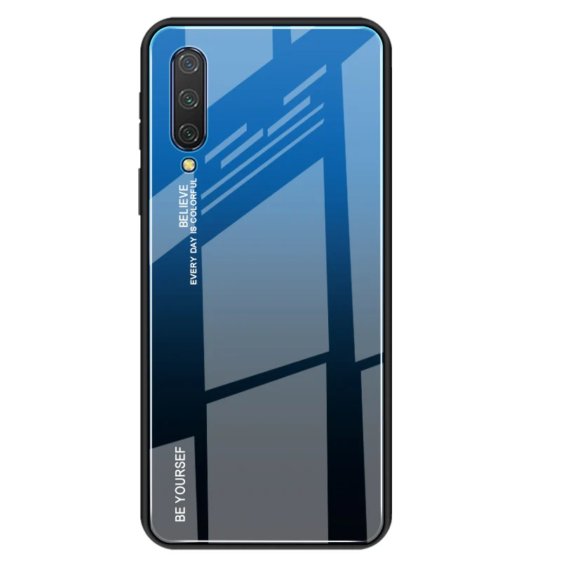 Chyi стеклянный чехол для xiaomi mi a3 cc9e a2 a1 lite, роскошный стеклянный чехол на заднюю панель с мягким краем, чехол для redmi k20pro 6a 7a - Цвет: 07