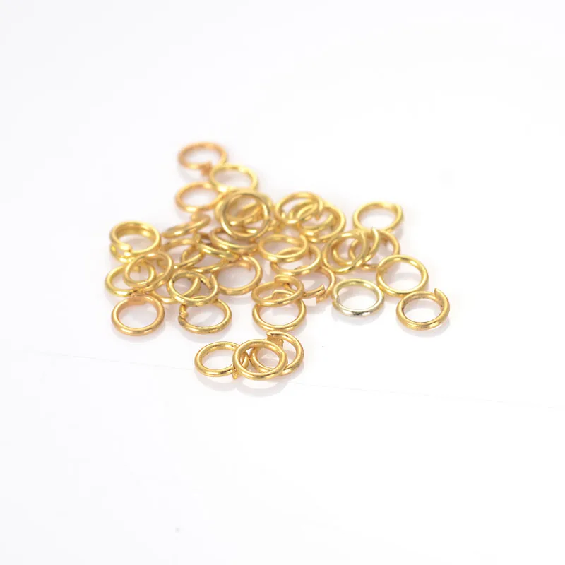 0.8x5MM Gold Miasol, 200 шт./лот, серебрянное/золотое покрытие, прыгающие кольца с одной петлей, открытые прыгающие кольца и разрезные кольца для самостоятельного изготовления ювелирных изделий - Цвет: 0.8x5MM Gold