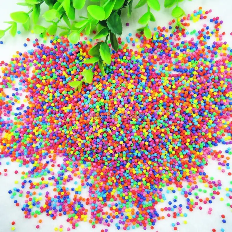 Горячие Новые 3 мм/4 мм/5 мм Смешанные цвета Акриловые флуоресцентные | Бусины -2046286168