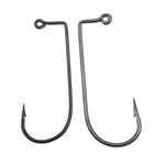 Rompin 50 шт. абердинский джиг рыболовный крючок из никеля с поворотом на 90 градусов джиг-Крючки Одинарные рыболовные крючки для резинового джига джиг окуня джиг