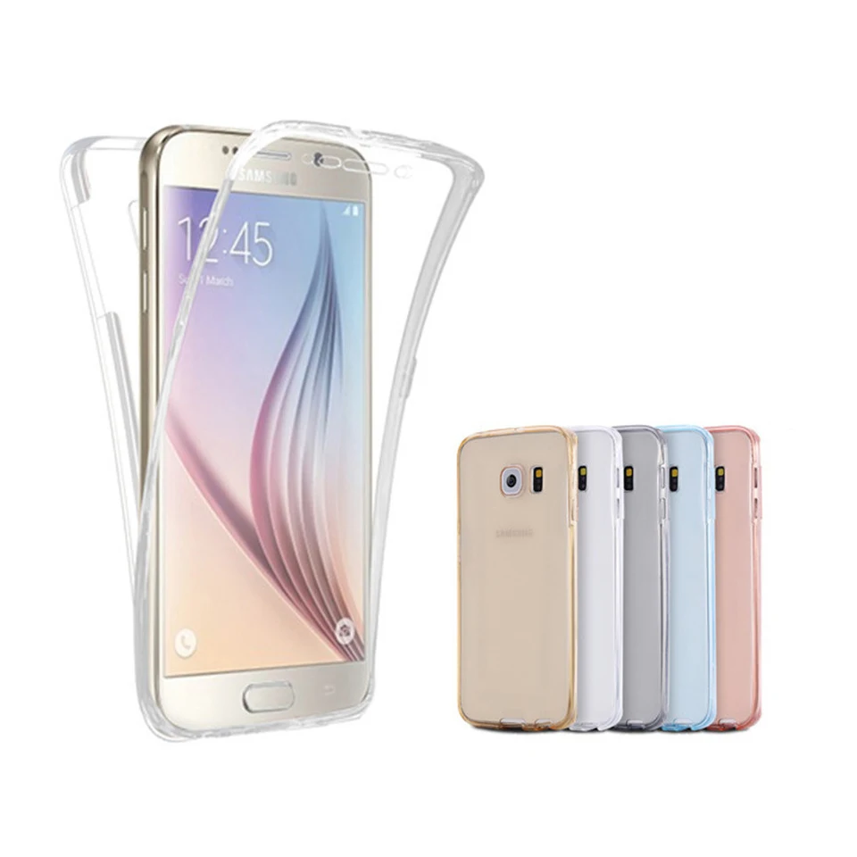 360 Full body Case For Samsung Galaxy S9 S8 A6 A8 Plus 2018 S5 S6 S7 Edge A3 A5 A7 2016 J3 J5 Pro J7 2017 Soft Clear TPU Coque |