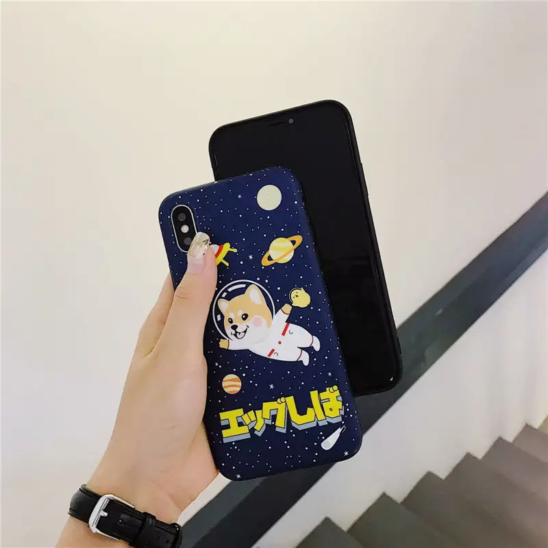 Kawaii японский Шиба ину собака Телефон чехол для Apple iPhone XR XS X 6 6S 7 8 Plus IMD пространство