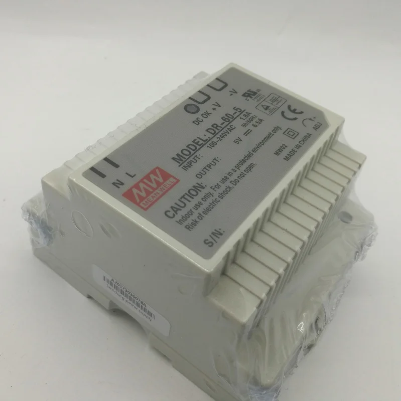 Din-рейка одиночный выход импульсный источник питания DR-60-5 6.5A ac dc преобразователь SMPS