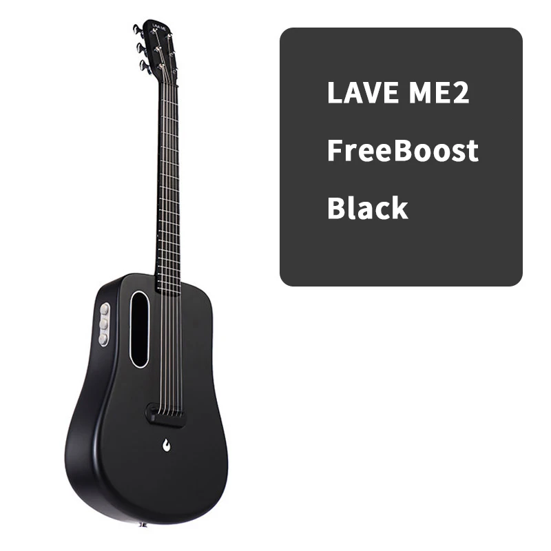 black2 LAVA ME 2 народная гитара из углеродного волокна для начинающих, начинающих, студентов, для выступлений, 36In, Unibody, подарки, включая гитарные пачки и медиаторы - Цвет: black2