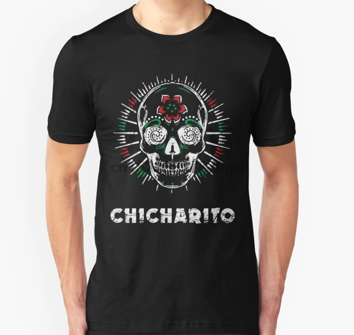 Мужская футболка с коротким рукавом Chicharito Sugar Skull Футболка женская - купить по