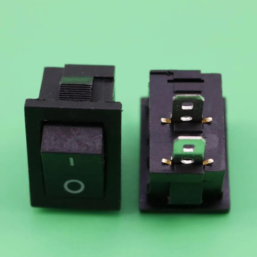 YuXi новый черный кнопочный мини переключатель 6A 10A 110 V 250 KCD1 101 2 pin кнопка