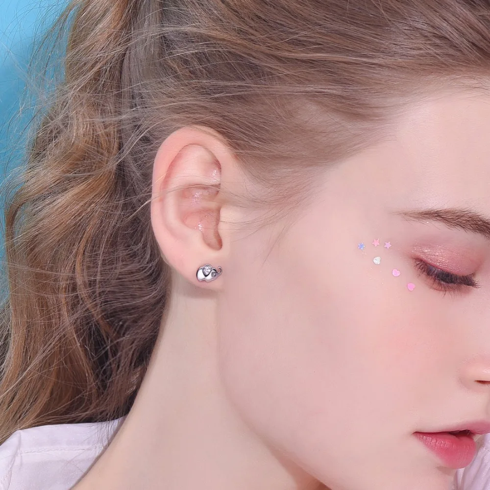 SILVERCUTE милые серьги в виде животных 925 пробы серебро хорошее ювелирное изделие