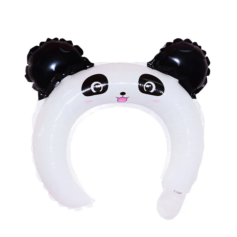 panda 6 шт. DIY Мини воздушные шары из фольги в виде животного оголовье Globos День Рождения вечерние украшения день детей грандиозное событие животных волос застежка шарик - Цвет: panda