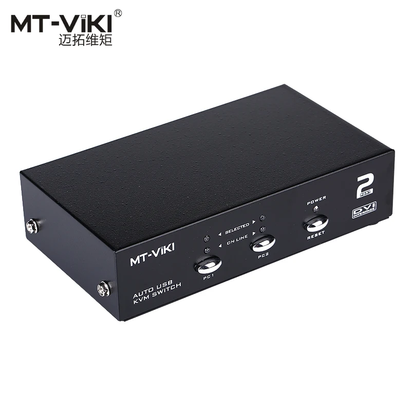2 порта DVI Авто USB 0 KVM Smart Switch клавиатура мышь Switcher full HD 1080P DVR металл включает кабели