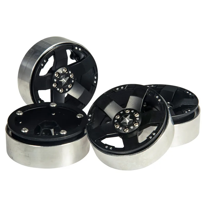 4 шт. 2 дюйма RC 1:10 Rock Crawler диски из сплава для Axial SCX10 Wraith 90018 Beadlock ступицы Бесплатная