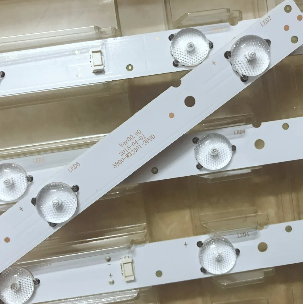 Новинка 15 шт. * 7LED 607 мм Светодиодная лента подсветки 5800 W32001 3P00 05 20024A 04A для LC320DXJ SFA2