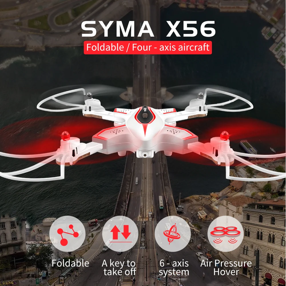 SYMA x56 x56w Радиоуправляемый Дрон новый складной Квадрокоптер с 0.3mp Камера Wi-Fi в